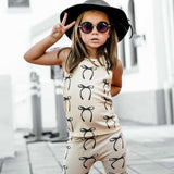 Tank + Biker Two Piece Set in Lana (Bows)