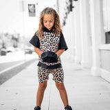 Short Sleeve Hoodie in Ava (Leopard)