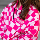 Bomber Jacket in Bubble Gum Checkered