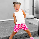 Relaxed Fit Shorts in Bubble Gum Checkered