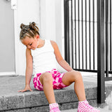 Relaxed Fit Shorts in Bubble Gum Checkered