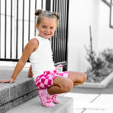 Relaxed Fit Shorts in Bubble Gum Checkered