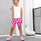 Relaxed Fit Shorts in Bubble Gum Checkered