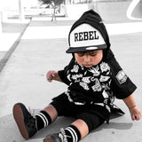 Short Sleeve Hoodie in Born To Be Wild