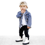 RB x LB The Core-Classic Midi Boot in Black / White - Rebel Bro