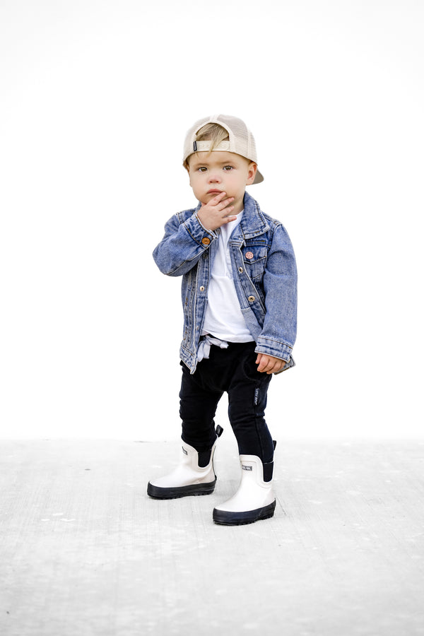 RB x LB The Core-Classic Midi Boot in Black / White - Rebel Bro
