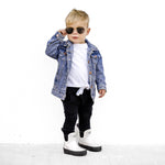 RB x LB The Core-Classic Midi Boot in Black / White - Rebel Bro