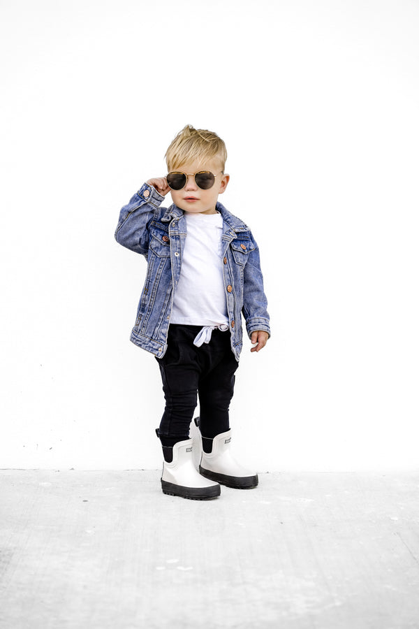 RB x LB The Core-Classic Midi Boot in Black / White - Rebel Bro