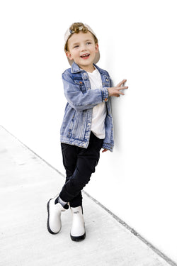 Image of The Core-Classic Midi Boot in Black / White