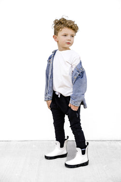 Image of The Core-Classic Midi Boot in Black / White