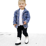 RB x LB The Core-Classic Midi Boot in Black / White - Rebel Bro