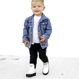 RB x LB The Core-Classic Midi Boot in Black / White - Rebel Bro