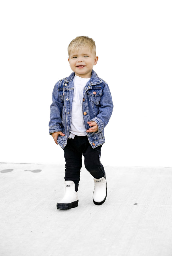 RB x LB The Core-Classic Midi Boot in Black / White - Rebel Bro