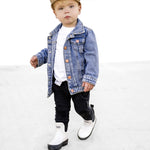 RB x LB The Core-Classic Midi Boot in Black / White - Rebel Bro
