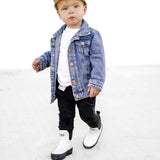 RB x LB The Core-Classic Midi Boot in Black / White - Rebel Bro