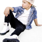 RB x LB The Core-Classic Midi Boot in Black / White - Rebel Bro