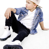 RB x LB The Core-Classic Midi Boot in Black / White - Rebel Bro