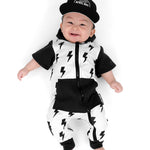 Hooded Rebel Short Sleeve Romper in Bowie - Rebel Bro