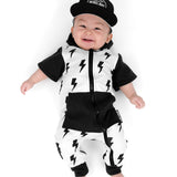 Hooded Rebel Short Sleeve Romper in Bowie - Rebel Bro