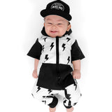 Hooded Rebel Short Sleeve Romper in Bowie - Rebel Bro