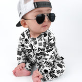 Bamboo Zippy Sleeper in Live Fast - Rebel Bro