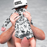 UPF50+ Swim Romper in Sink or Swim