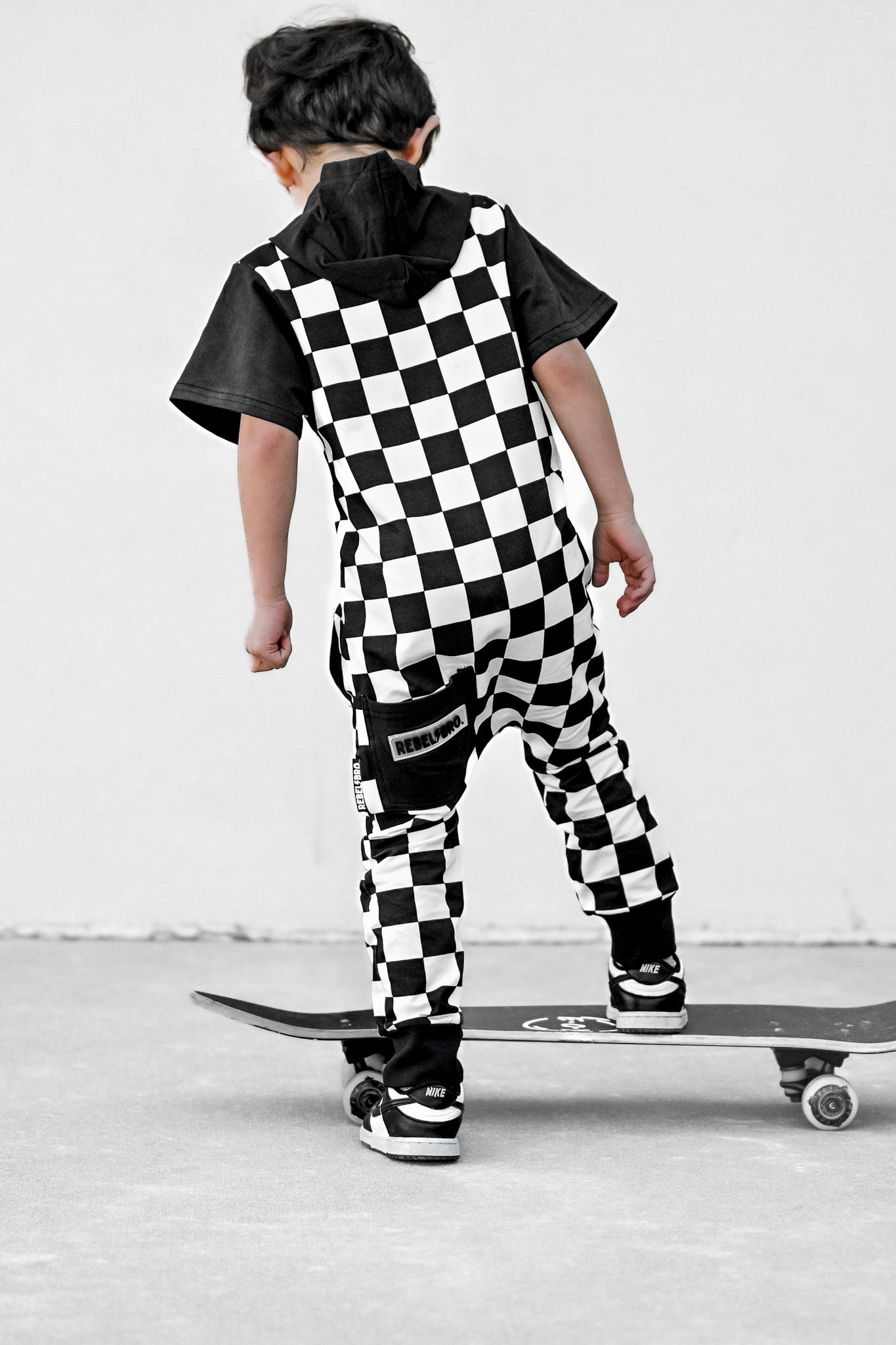 Hooded Rebel Short Sleeve Romper in Venice - Rebel Bro