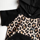 Short Sleeve Hoodie in Ava (Leopard)