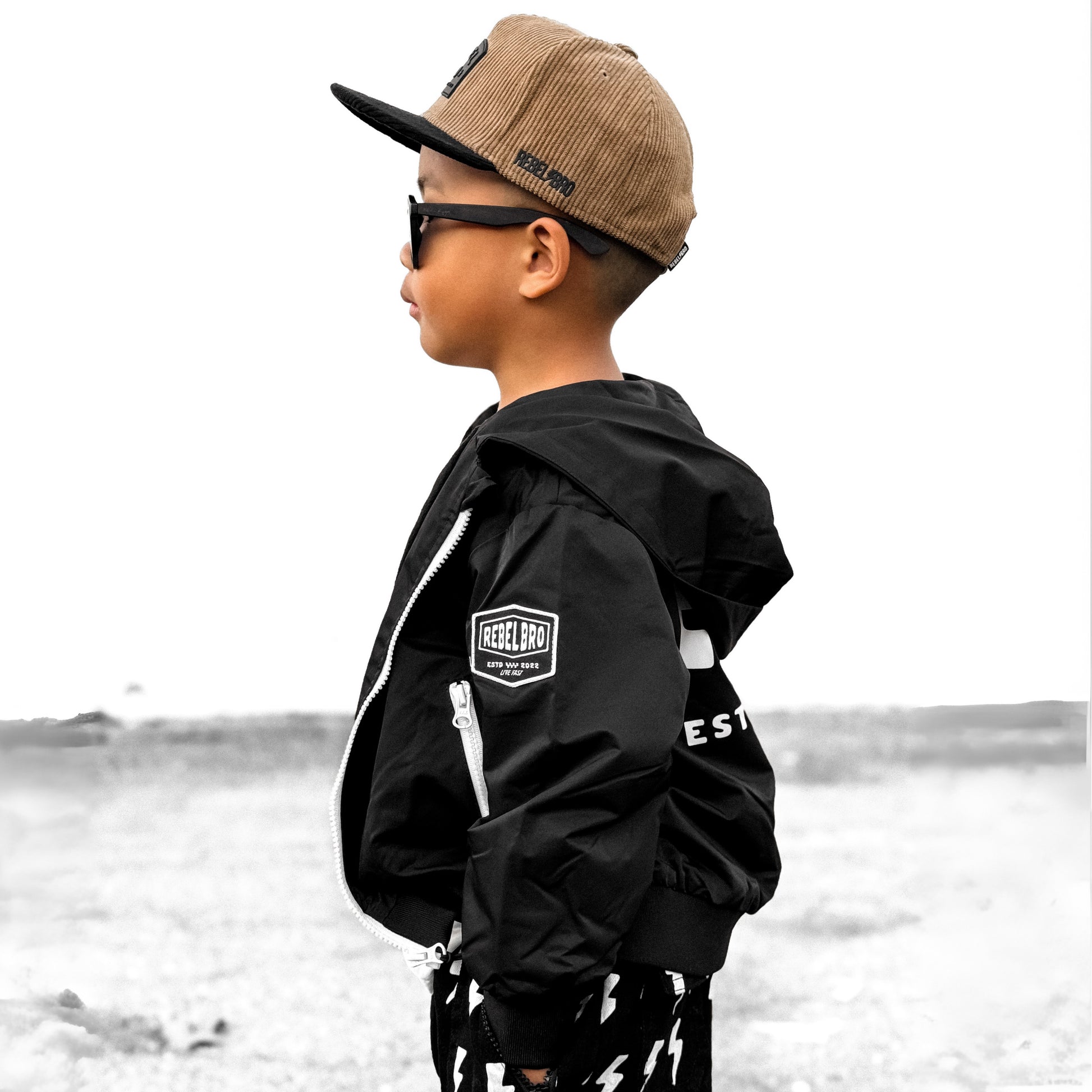 Live Fast Hydro Bomber Jacket in Black (FINAL SALE)