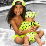 UPF50+ Swim Bow in Neon Electric Lime x Jagger