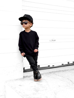 Image of The Core-Classic Midi Boot in Black / Taupe