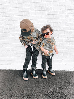 Image of The Core-Classic Midi Boot in Black / Taupe