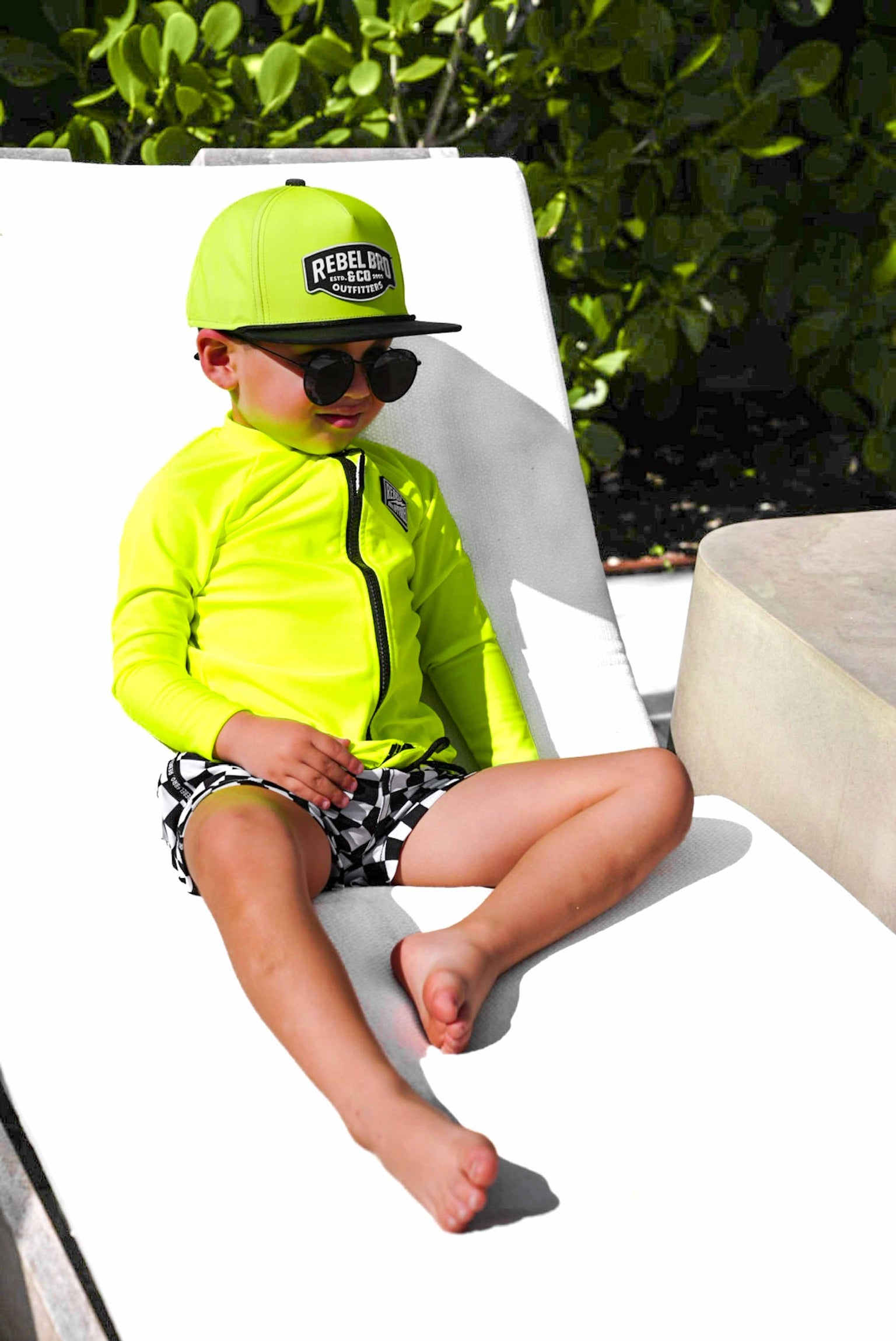 Neon Belly Rash Guard UPF50+ Long Sleeve Rash Guard in Neon Electric Lime – Rebel Bro
