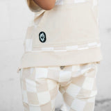 Relaxed Fit Shorts in Salt + Sand Checkered