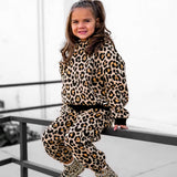 Fleece Hoodie + Sweatpants Set in Ava (Leopard)