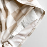 ACTV Babe Gym Shorts in Salt + Sand Checkered