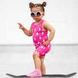 Tank + Biker Two Piece Set in Hottest Pink x Jagger