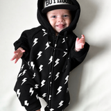 Hooded Fleece Romper in Jagger