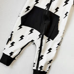 Hooded Rebel Short Sleeve Romper in Bowie - Rebel Bro