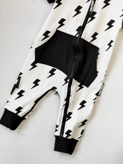 Image of Hooded Rebel Short Sleeve Romper in Bowie