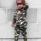 Organic Ribbed Set in Classic Camo