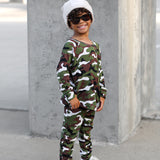 Organic Ribbed Set in Classic Camo