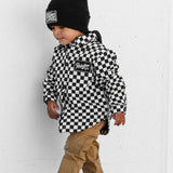 Hooded Flannel in Checkmate