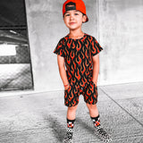 Biker Two Piece Set in Caliente