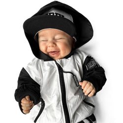 Image of Live Fast Hydro Bomber Jacket in Black/White (FINAL SALE)