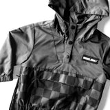 Pullover Windbreaker in Charcoal Checkered