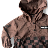 Pullover Windbreaker in Cocoa Checkered