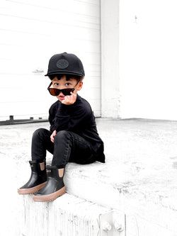 Image of The Core-Classic Midi Boot in Black / Taupe