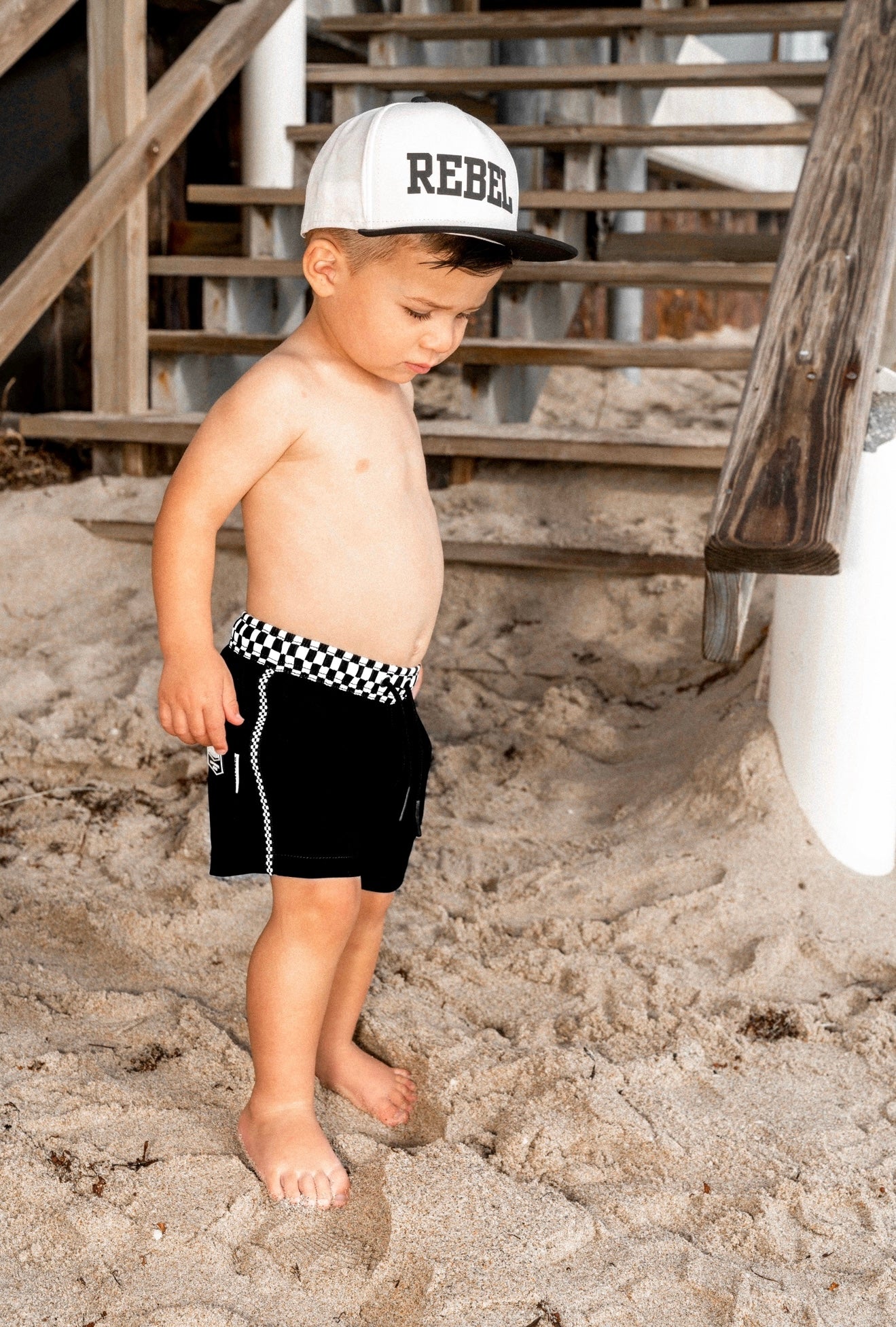 Hybrid Swim Trunks in Off The Wall - Rebel Bro