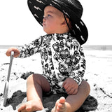 UPF50+ Swim Romper in Sink or Swim